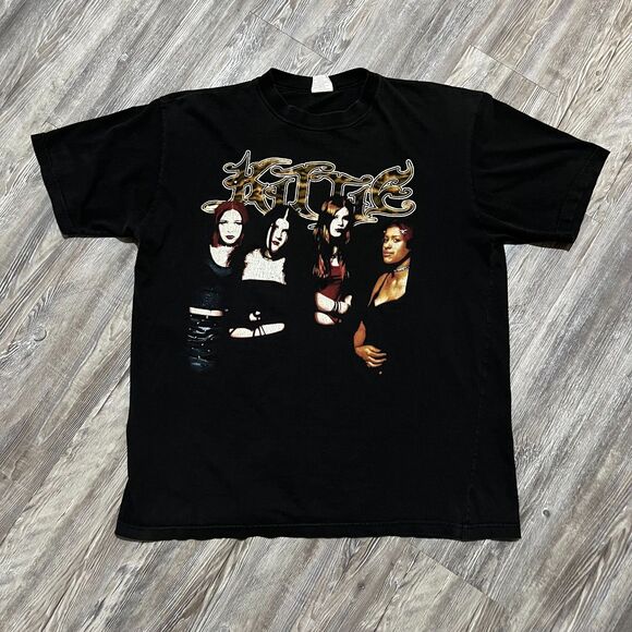 RARE Vintage Kittie Double Sided Band Shirt XL - Picture 1 of 7